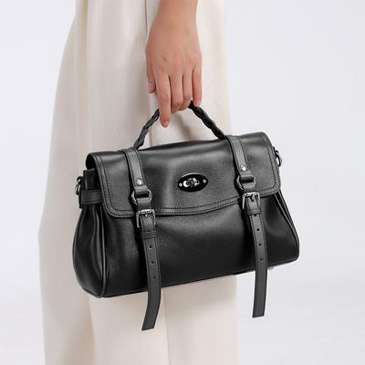 Genuine Leather Women's Bag High-end Commuting Handbag New Natural Leather Pattern Shoulder Bag Large Capacity Crossbody Bag
