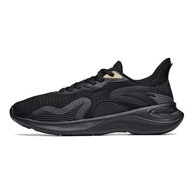 Mesh, Synthetic Leather Cushioning Slip Resistant Abrasion Resistant Low Top Running Shoes Men's Black 112045574-2