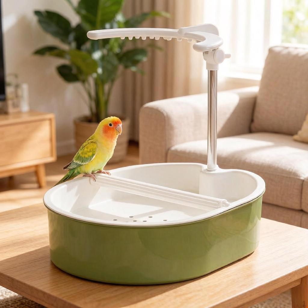 Automatische Vogel- und Papageienbadewanne, Geräumiger Indoor-Spielpool, mit zirkulierendem Wasser