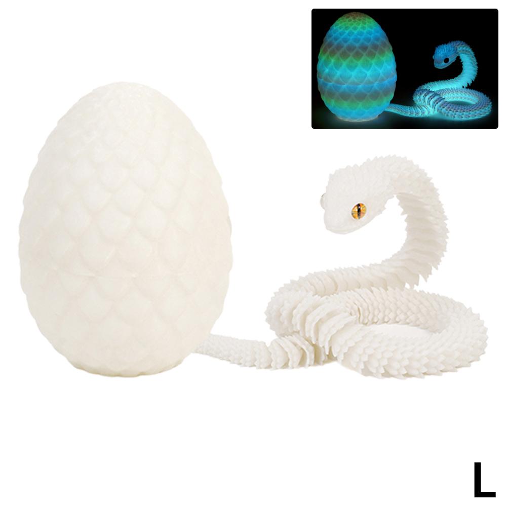 Toys 3D Printed Cool Snake Dragon Egg Multi-joint Novel Easter Hot-selling Gift Present Decompression Children's Desktop Decoration