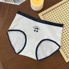 Girls' Mid-Rise Soft Cotton Jacquard Underwear with Antibacterial Crotch - Cute Puppy Design, Breathable & Skin-Friendly (10A)