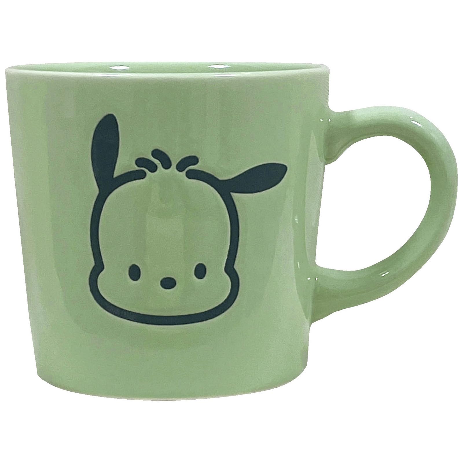 

Sanrio Size Microwave and Dishwasher Character Made in Product 308126 Pochacco Mug, M, Approx. 260ml, Safe, Water-Repellent, Green, Goods, Japan, зелёный