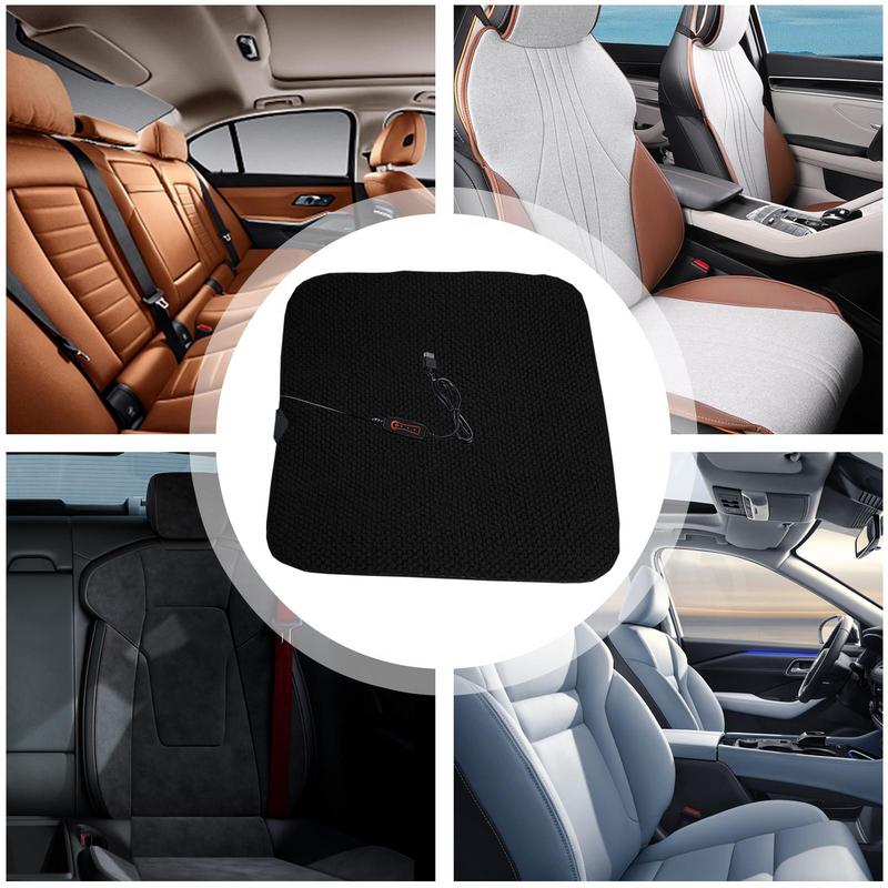 For Sedan Seat Warmer For Car 3 Temps Settings USB Car Heating Cushion Square Fast Heating Chair Warmer Comfortable Automotive