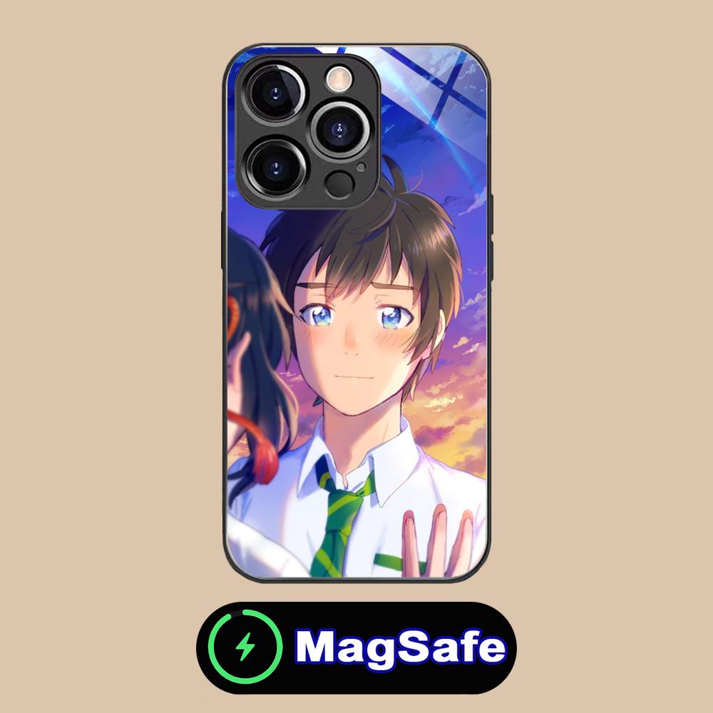 Anime Your Name Mobile Phone Case for iPhone 16 15 14 13 12 11 Pro Max Plus Mini MagSafe Glass Colour Printing Luxury Cellphones