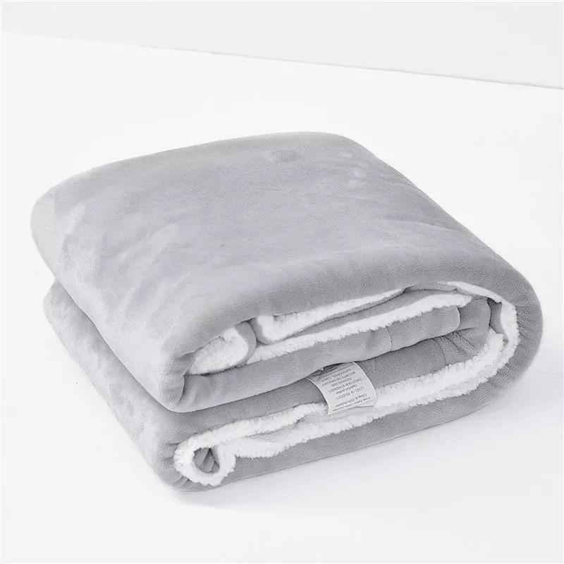 Coral Simplified Fleeces Blanket Thickened Double Layer Lounge Bed Supplies