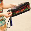 Portable Embroidered Women Handbags National Ethnic Butterfly Flower Bags for Lady Clutch Tassel Small Flap Evening Bag