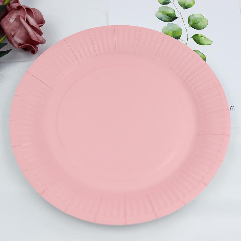 Solid Color Disposable Paper Plates for Party, Picnic, or Birthday