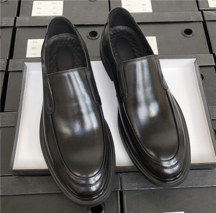 Suit Leather Shoes Men'S Business Dress Leather Breathable Casual Men'S Wide Head Work Shoes Groom Wedding Men'S Shoes High-End