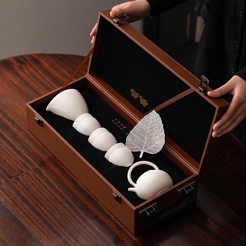 Zhi Zhe Jue Qi Mutton-fat Jade Porcelain Tea Set