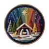 1/2 Sets DIY Nativity Embroidery Kit Adults Beginners Christmas Holy Story Stamped Cross Stitch Hand Embroidery Starter Kit DIY Enthusiasts Gift