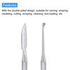 uxcell Wax Carving Wax Carving Stainless Steel Knife Point Mini Round Hand Tool for Shaping and Modeling Knife, Double-Ended Tool, & Scoop,