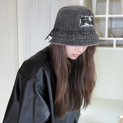 25 Early Autumn New Denim Bucket Hat Women's High Quality Plain Face Cover Basin Hat Tide