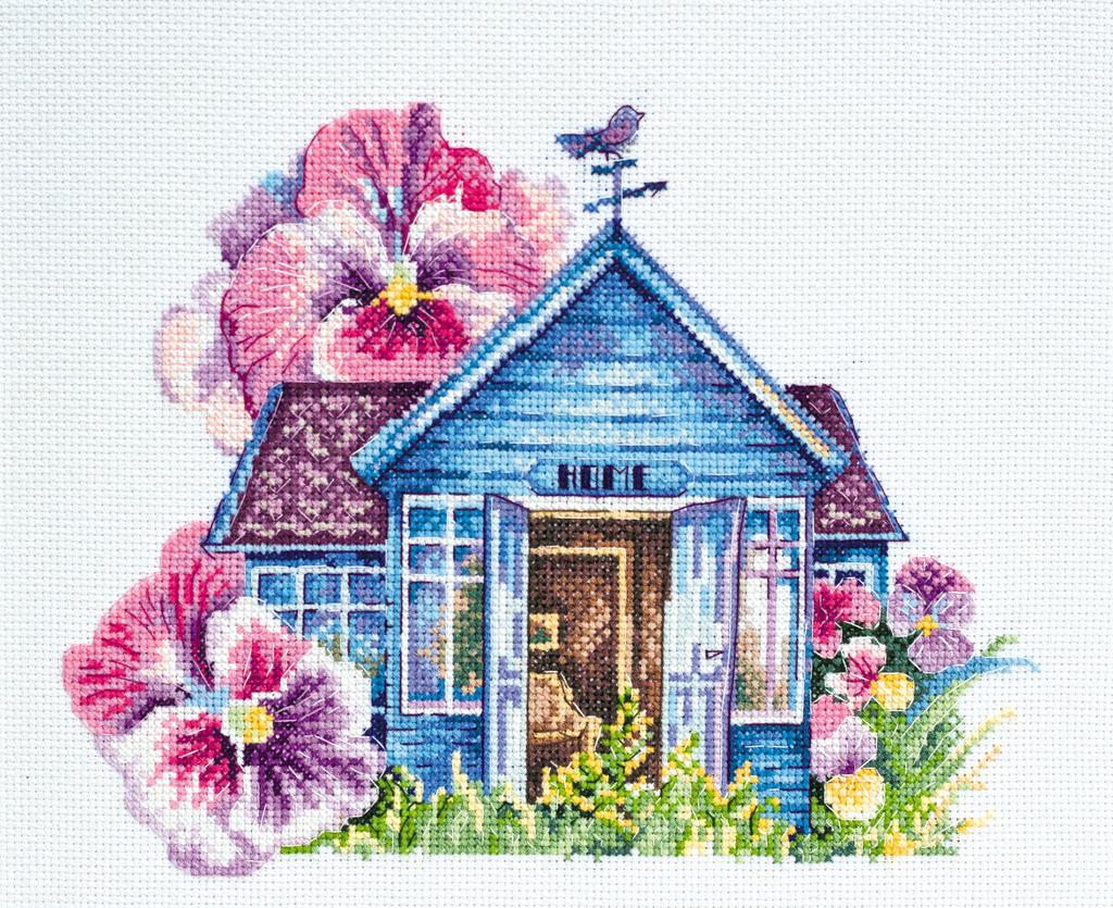 Sada pro křížkovou výšivku Abris Art Domik