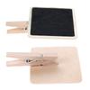 20pcs Blackboard Clip Party Props Wooden Clip Photos Peg Portable Memo Clips Ornaments Rectangle for Home Furnishing Decoration