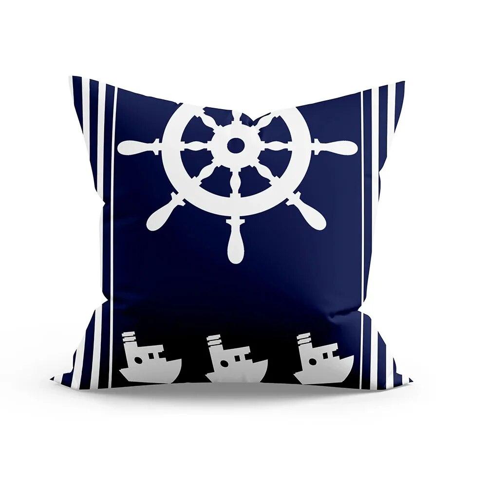 Nautical Theme Series Printed Pillowcases Home Decoration Living Room Sofa Cushion Cover Bedroom Room Dormitory Decoration