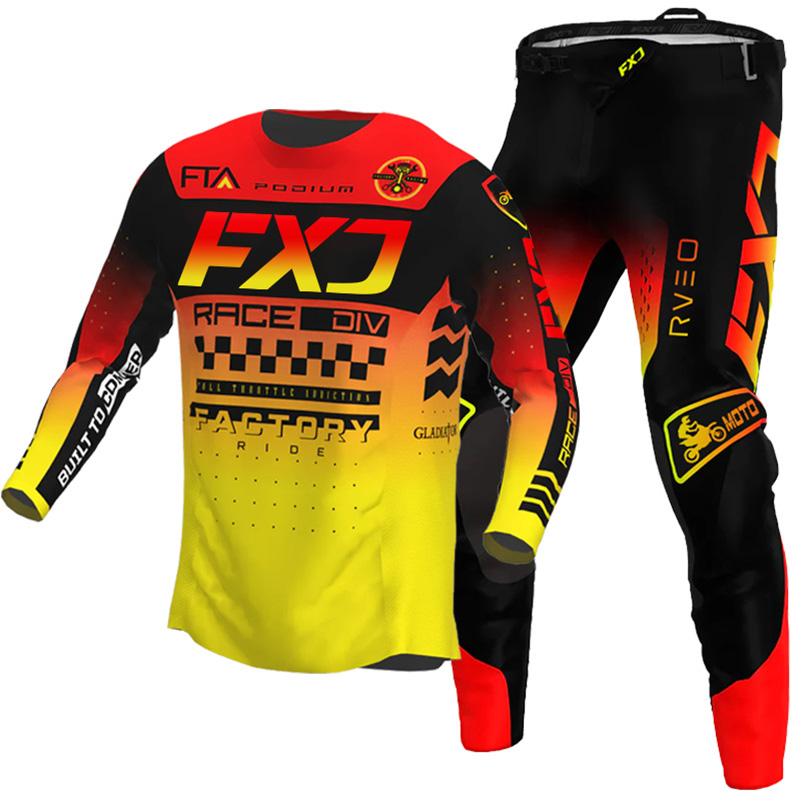 Set di abbigliamento da motocross per bambini 4 5 6 7 8 9 10 11 12 13 anni Ragazzi Bambino Motociclista Ragazzo Ragazza Maglia Pantaloni Kit tuta da corsa Fuoristrada Enduro MX MTB