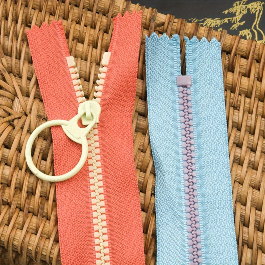 8pcs Random Color 20cm/7.8inch Colorful Nylon Zippers with Lifting Ring - DIY Sewing Craft and Tailor Supplies