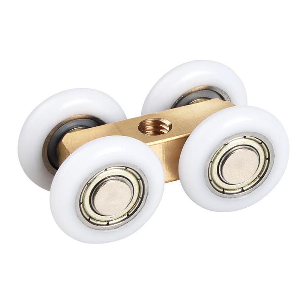 Home Improvements 20mm Roll Size Copper Castors Reinforced Bearings Easy Installation High Strength For Glass Doors