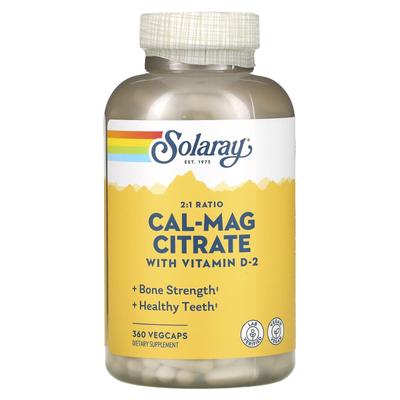 Solaray, Cal-Mac Citrate 2:1 Ratio, 360 Veggie Capsules