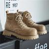 Big yellow boots men's casual mid-help Martin boots outdoor hiking boots retro locomotive boots thick sole