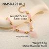 NIMAI 18K PVD Gold Stainless Steel Beaded Jewelry Set Natural Stone Heart Pendant Necklace Bracelet Set Women Factory