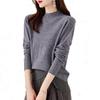 Hengyuanxiang Women's Half-High Collar 100% Wool Knit Sweater