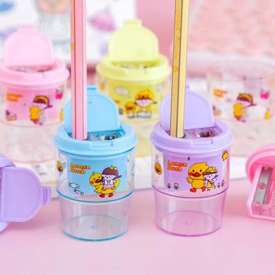 Точилка для олівців з мультяшними візерунками Чашка Точилка для олівців із 2 отворами Мультяшна точилка Початкова школа