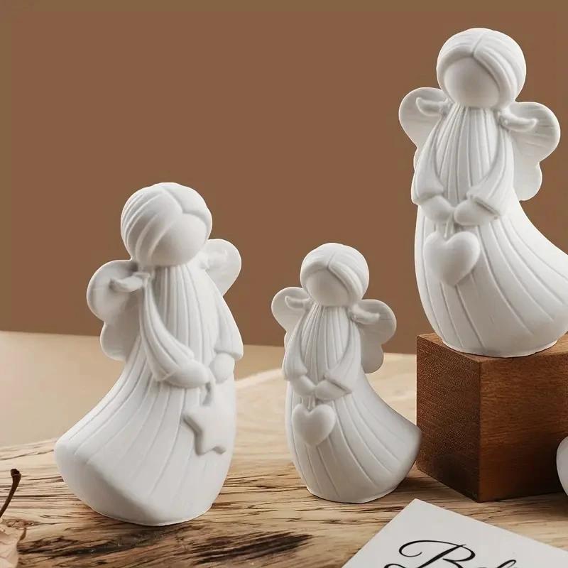 Top Quality DIY resin silicone mold for jewelry heart-hugging angel plaster candle ornaments home desktop decor holiday gift