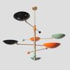 Mid Century Modern Colorful Sputnik Chandelier Brass Multi Arm Ceiling Light Fixture