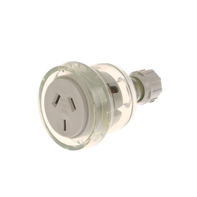 1PC Australian Male To Female Rewirable Plug Socket 3 Prong Grounded Electrical DIY Assembled SAA Standard Socket