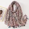 Autumn Fashion Aztec Geometric Tassel Viscose Shawl Scarf Lady High Quality Wrap Pashmina Stole Bufandas Muslim Hijab Sjaal