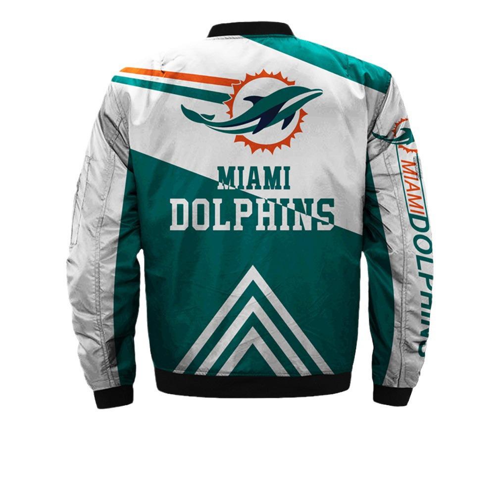 Men's 3D Dolphin Print Zipper Jacket NFL Flight Suit