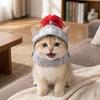 Soft Fabric Cat Samurai Helmet Hat Adjustable Strap Kitten Headgear  Pet Festival
