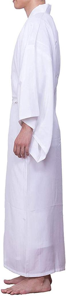 Long Washable Half Collar for [KYOETSU] Undergarment, Undergarment, Men, Men's (L, White)