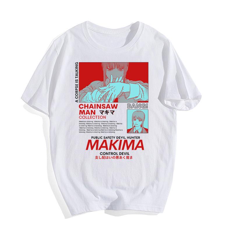 A Corpse Is Talking Japanese Anime Chainsaw Unisex Tshirt Cotton Graphic Tee Unisex Unisex Summer Streetwear