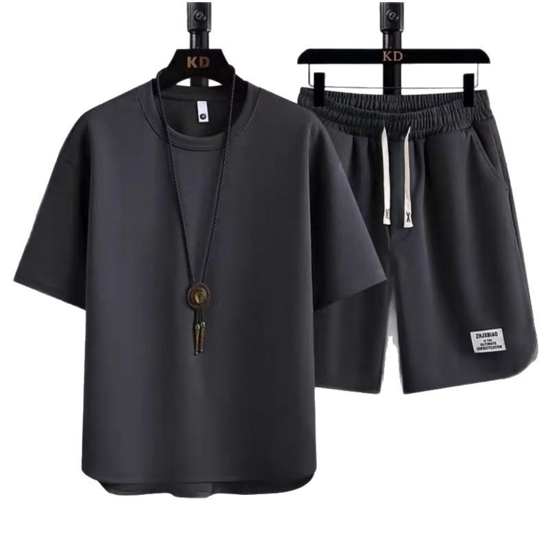 Men's Plus Size Summer Basketball Shorts and T-Shirt Set