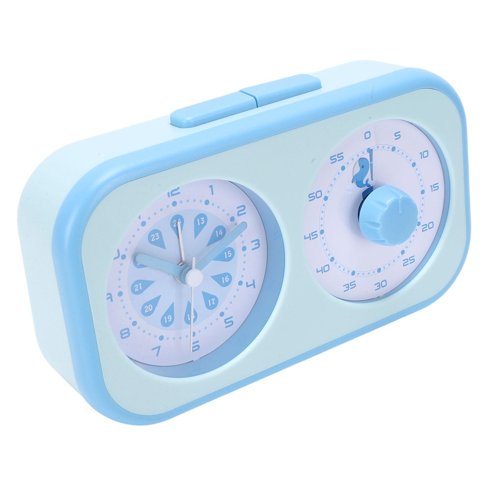 

Таймер 3 в 1, визуальный таймер с рисунком фонтана кита, с тихими часами, громкий будильник, инструмент для управления временем