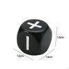 10 Pieces Symbol Dice Add Subtract Mathematical Accs Durable Square Math Counting Teaching