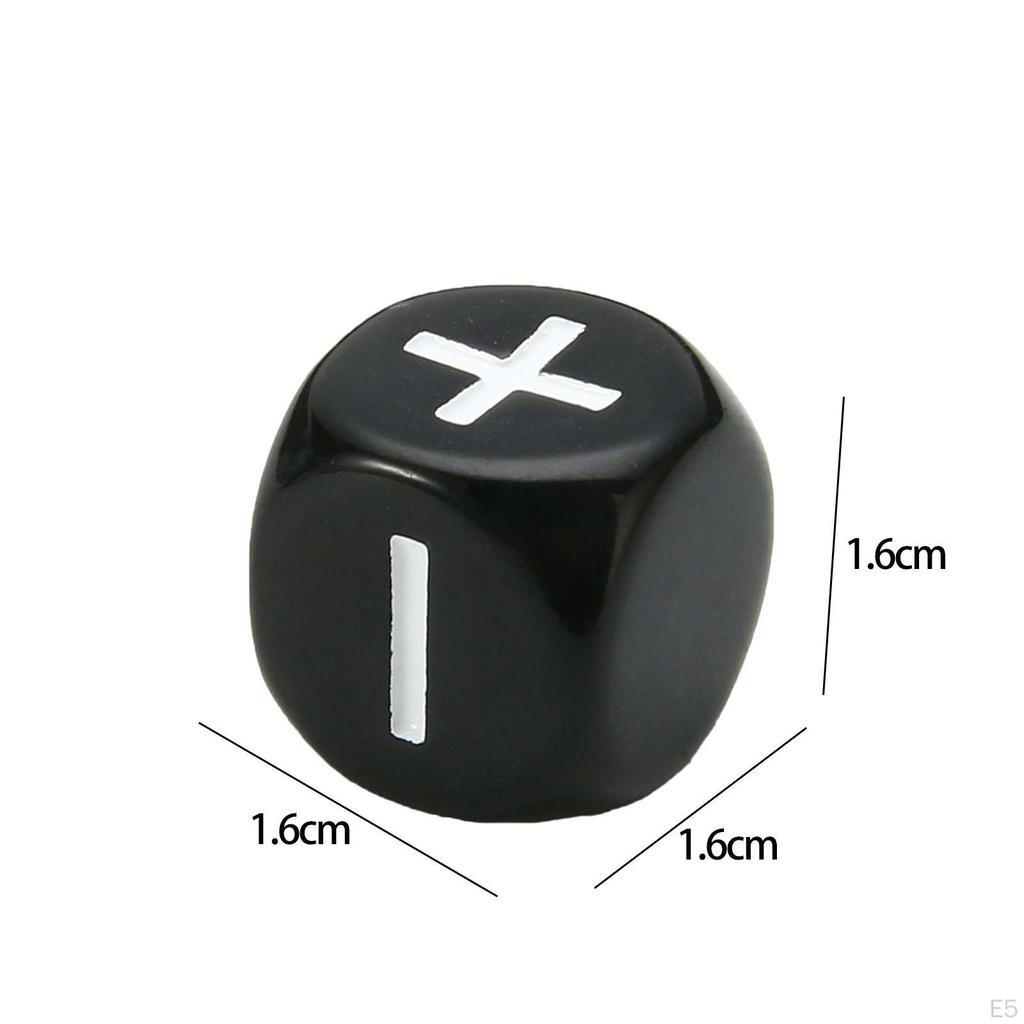 10 Pieces Symbol Dice Add Subtract Mathematical Accs Durable Square Math Counting Teaching