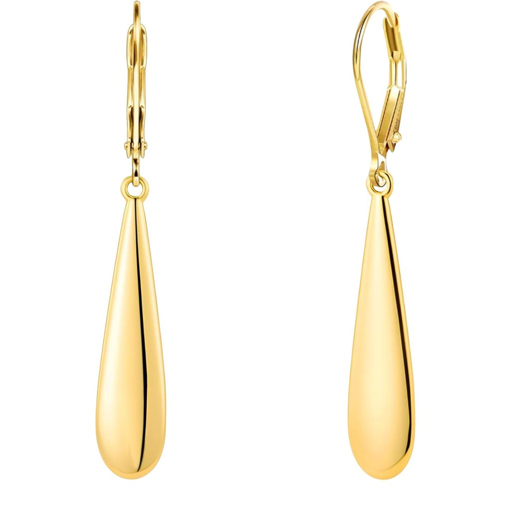 Paire de longues boucles d'oreilles en forme de larme, Bijoux en acier inoxydable pour femmes, Accessoires pour le quotidien, Accessoires de fête, Bijoux minimalistes, Boucles d'oreilles élégantes