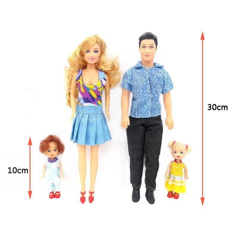Buy 4pcs/lot Ken Family Barbie Toys Set MOM DAD Baby Boys Girls