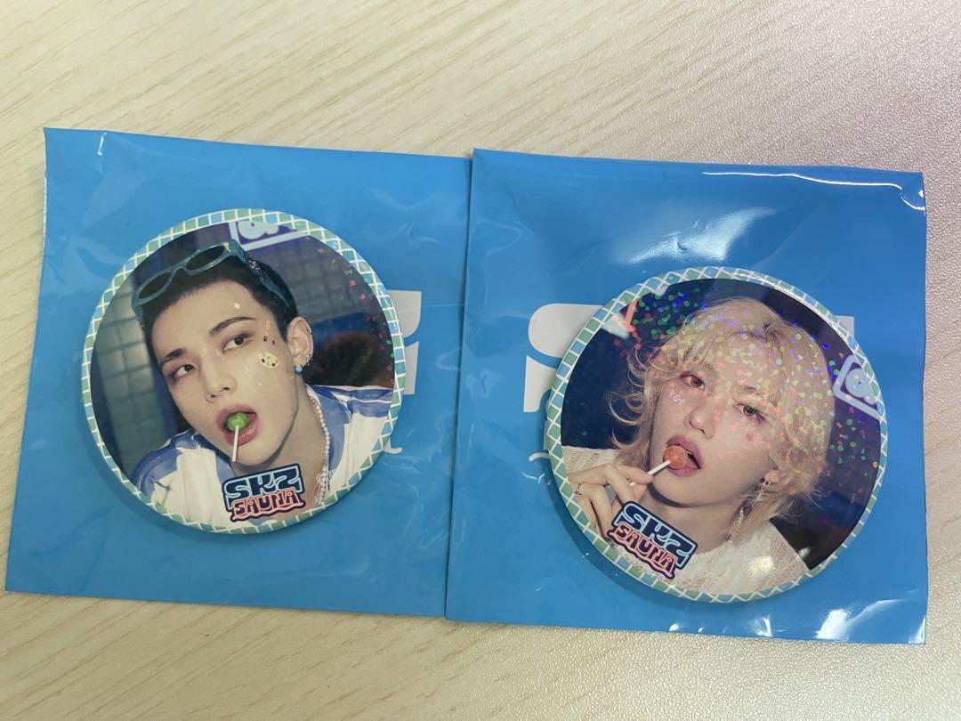 

[USED] Straykids Hyunjin Felix Sauna Button Badge