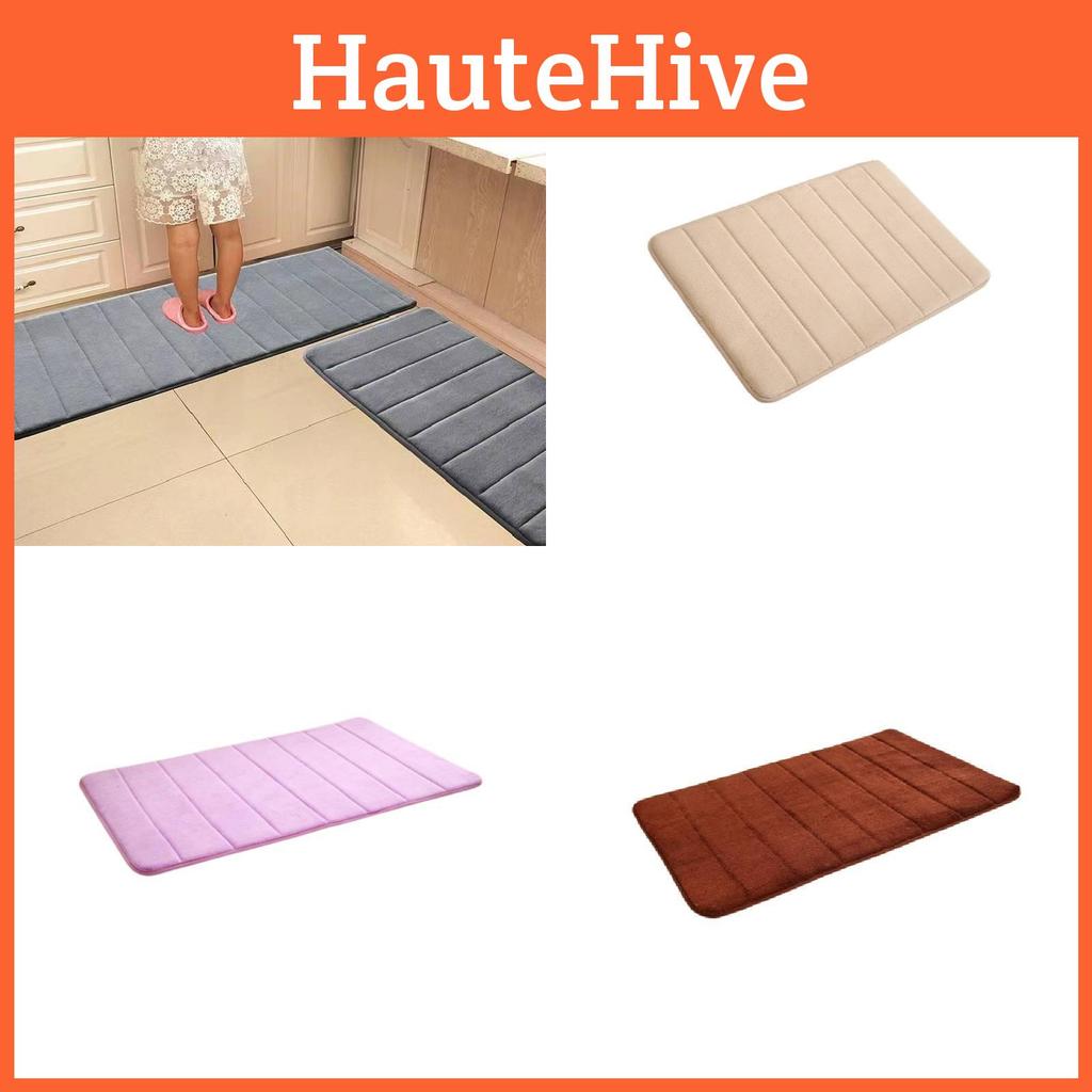 Foam Memory Soft Bath Mats Non Slip Absorbent Bathroom Rugs Extra Mat Kitchen