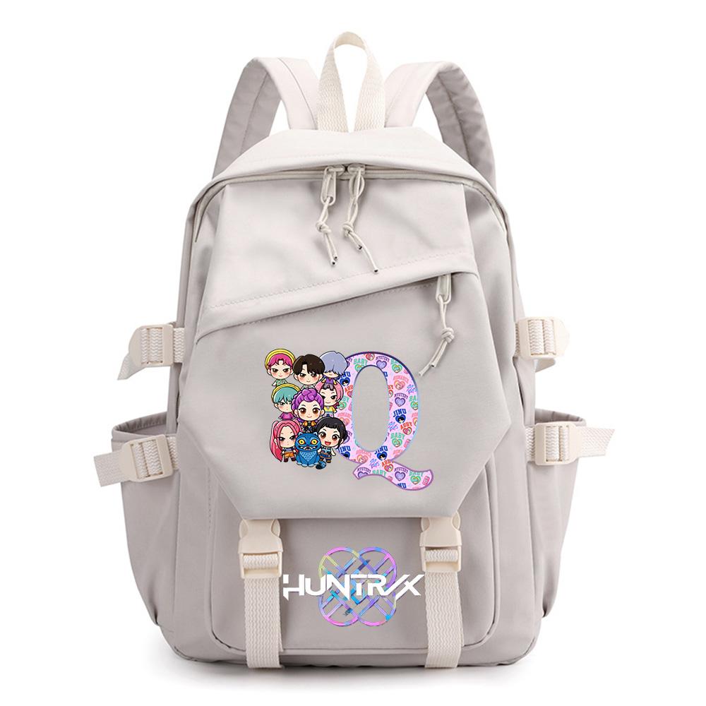 26 Englische Buchstaben Kpop Dämonenjäger Bedruckter Rucksack für Teenager Junge Mädchen Zurück zur Schule Schultasche Schüler Buchtasche Damen Reisetasche Kindergeschenk