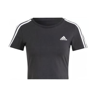 Camiseta Essentials 3 Listras Feminina Preta IR6111