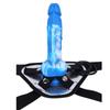 Flash 3 Ring Closed Moon Shame Flower Blue Red and White Mixed Color Liquid Silicone Simulation Good Wear Dildo Leather Pants