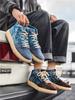 Spring Autumn Denim Casual Shoes Men Outdoor Fit Sneaker Male Flats Shoe Canvas High Top Botas Lace Up Ankle Boot Footwear