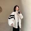 Imitation lamb plush coat autumn and winter versatile thickened warm design sense niche Korean version versatile cotton clothes ins tide