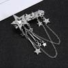 Punk Hair Clip for Women Girl Vintage Crystal Star Tassel Hairpins Harajuku Y2K Fashion Headwear Hair Jewelry Accessory