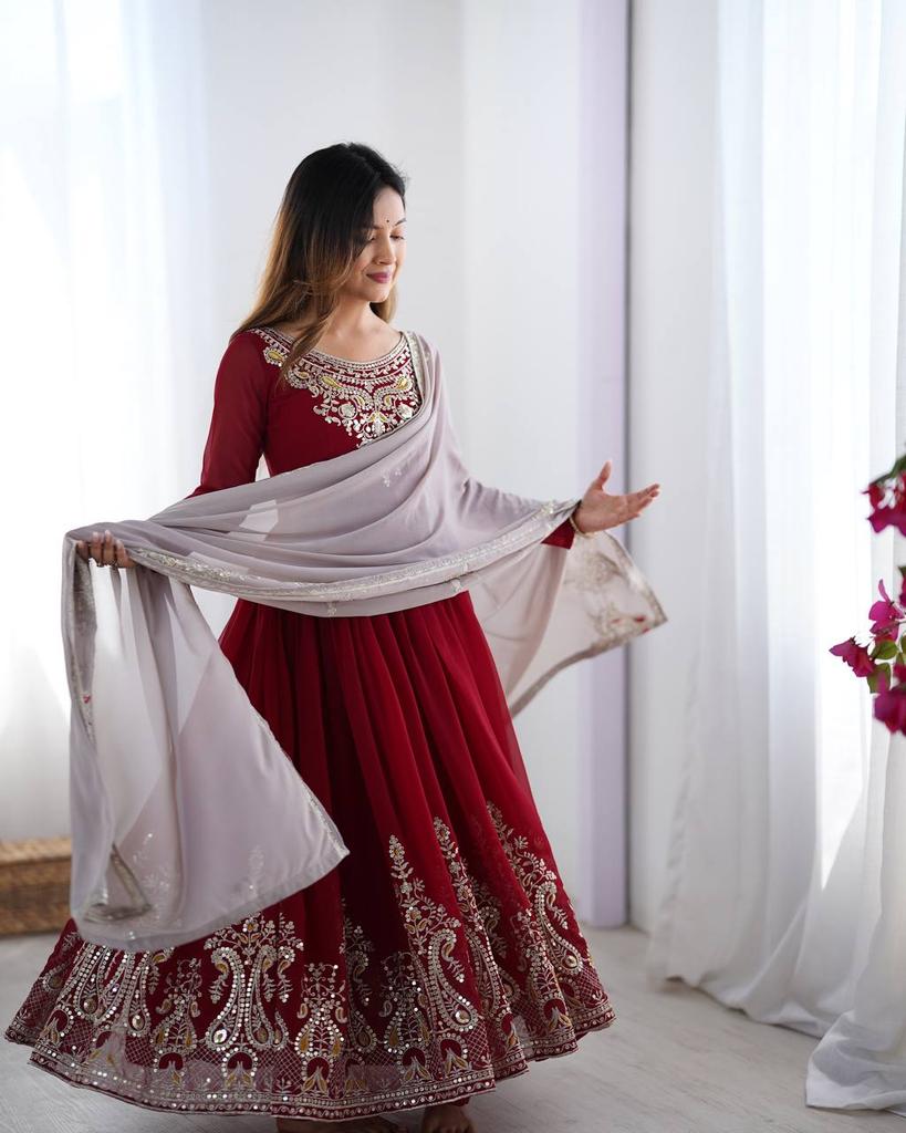 Indian Designer Anarkali Gown Salwar Suit Women Bollywood Party Wear Salwar Kameez